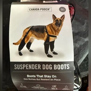 Canada Pooch Suspender Boots | Black | Sz 3